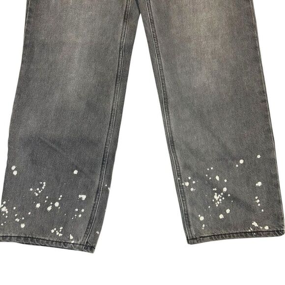 Levi's Low Pro Straight Jeans Gray 30 Mid Rise Relaxed Fit Paint Splatter NWT - Picture 3 of 10